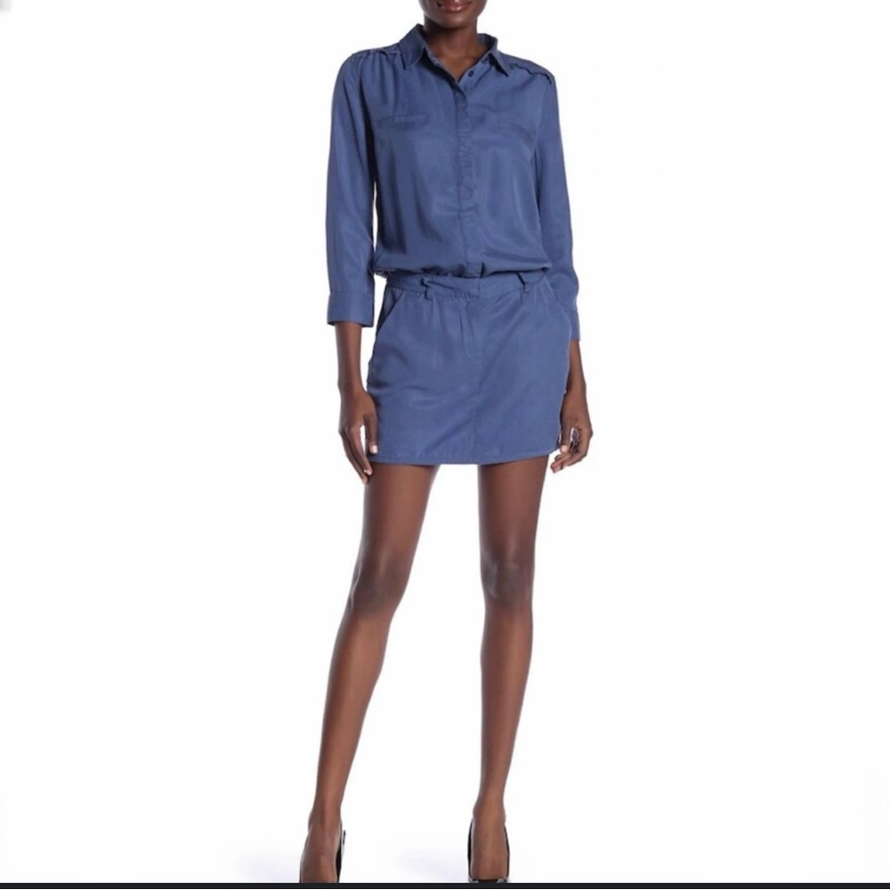 Etienne Marcel Womens Tunic Dress in Aviator Blue